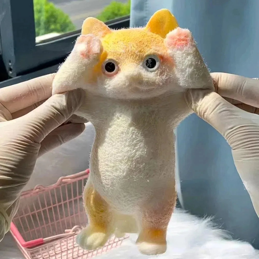 Realistic Fluffy Kitten Squishy - 13 cm Slow Rise Cat Squeeze Toy