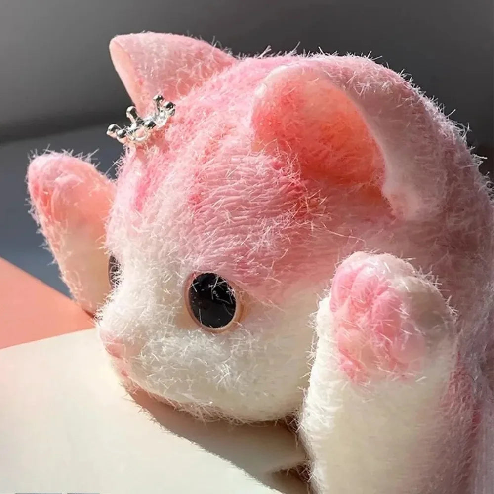 Realistic Fluffy Kitten Squishy - 13 cm Slow Rise Cat Squeeze Toy
