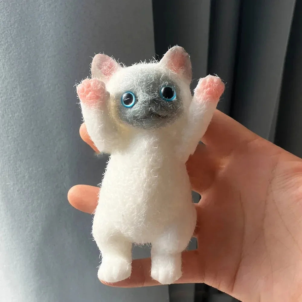 Realistic Fluffy Kitten Squishy - 13 cm Slow Rise Cat Squeeze Toy