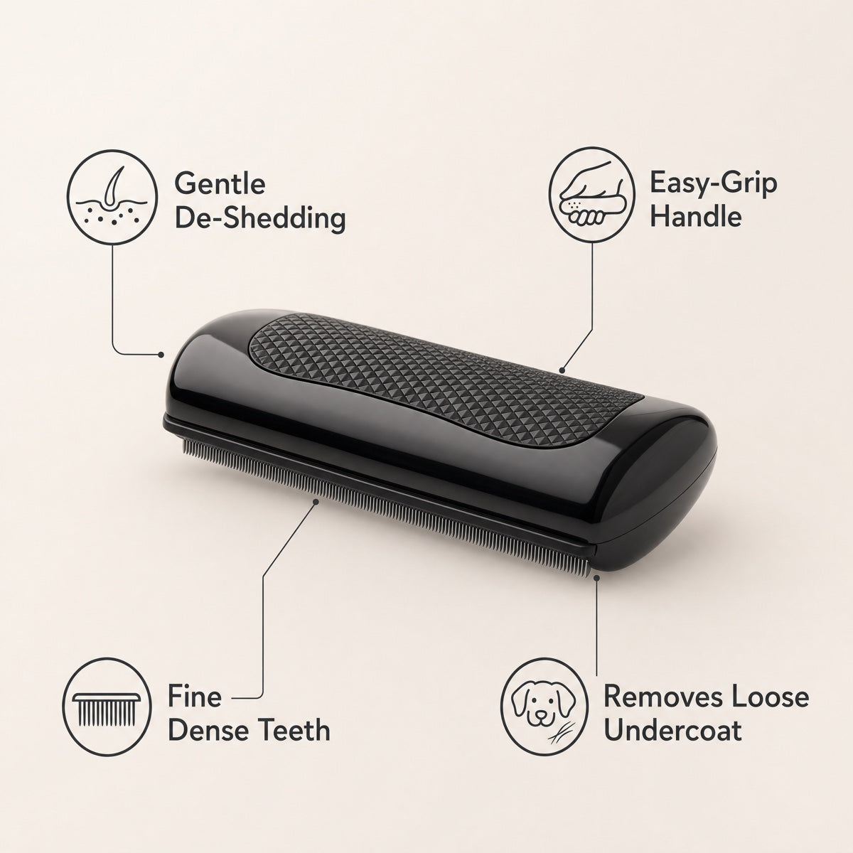 Self-Cleaning Pet Grooming Comb - One-Click Hair Release Deshedding Brush for Dogs & Cats